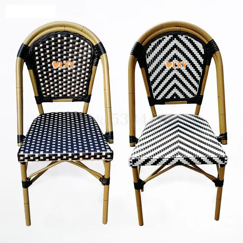 rattan chair with stool