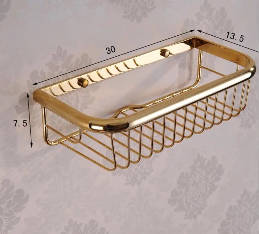 Vidric Wall Mounted Gold/chrome/rose Gold Bathroom Shelf Bath