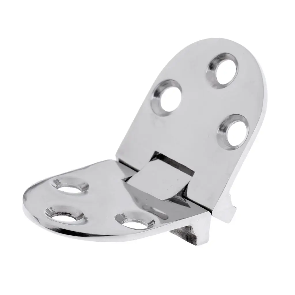 Durable Marine 316 Stainless Steel Flush Strap Hinge Door Hinge for Marine Fishing Boat Yacht RV Dinghy Home Desk Replacement-animated-img