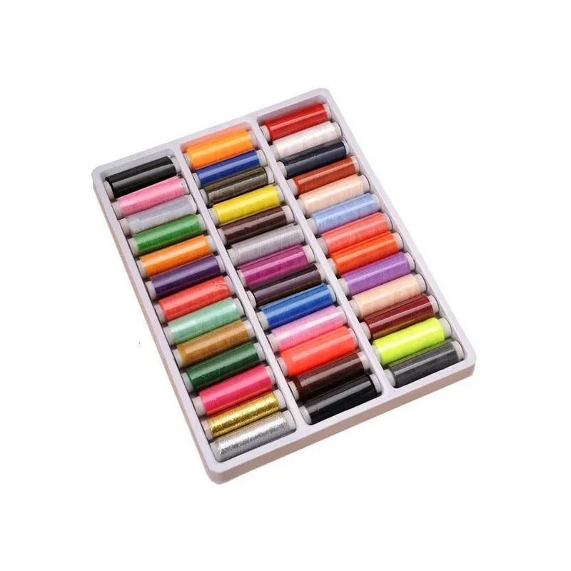 25/36 Color Handmade Embroidery Sewing Threads Polyester Home Hand  Stitching Sewing Machine Supplies Yarn Line Box Color Random