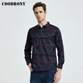 Coodrony חולצת גברים עסקים חולצות מזדמנים 2020 הגעה חדשה גברים בגדי מותג מפורסמים משובצים שרוול ארוך Camisa Masculina 712