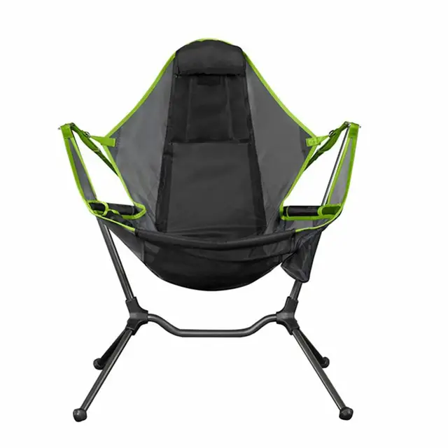 folding rocking camping chair with cup holders durable outdoor fishing