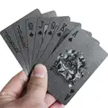 24K Dark Gold Playing Card Poker Game Deck Gold Foil Poker Set Plastic Waterproof Magic Card Gambling Accessories