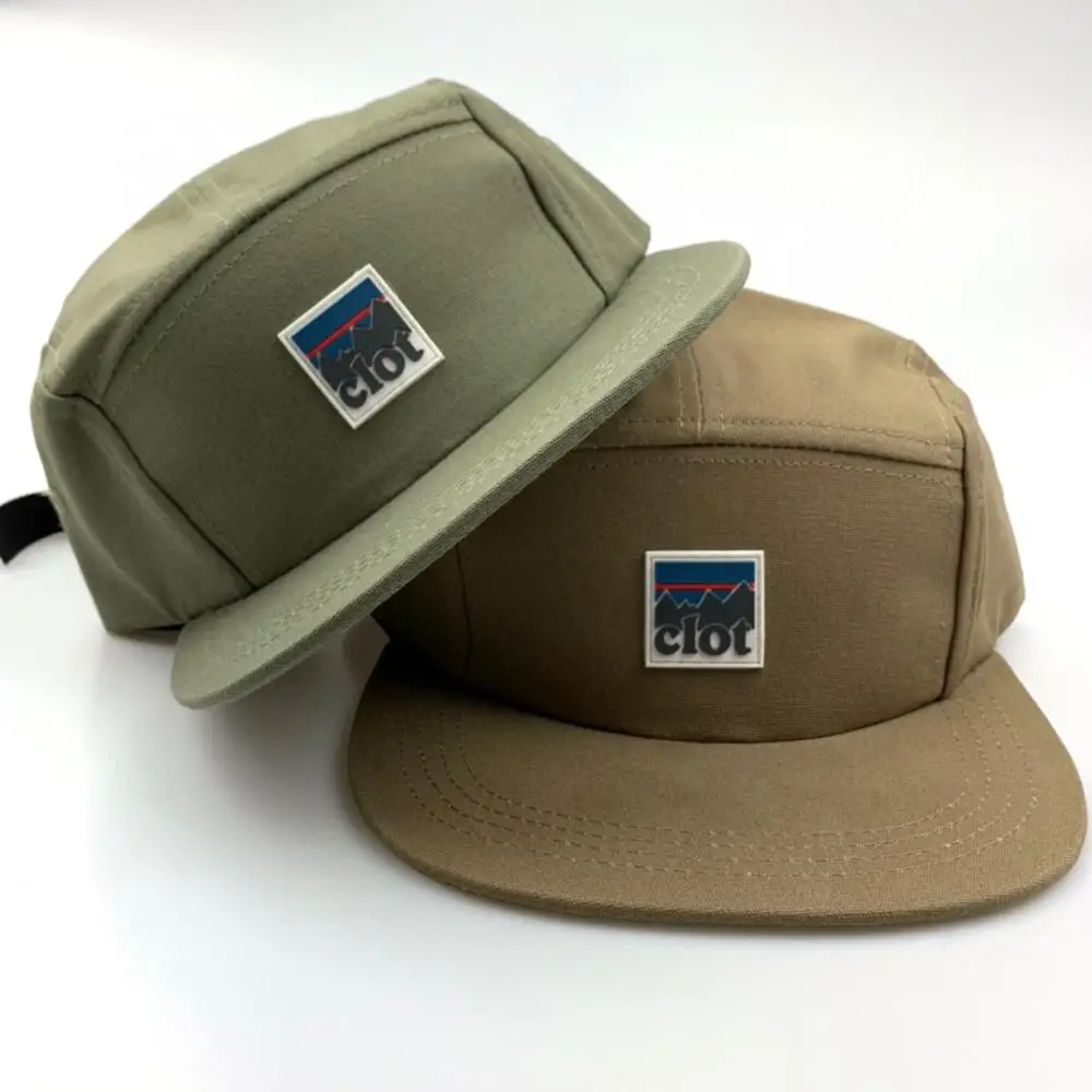 Rubber Logo 5 Panel Camp Cap Baseball 