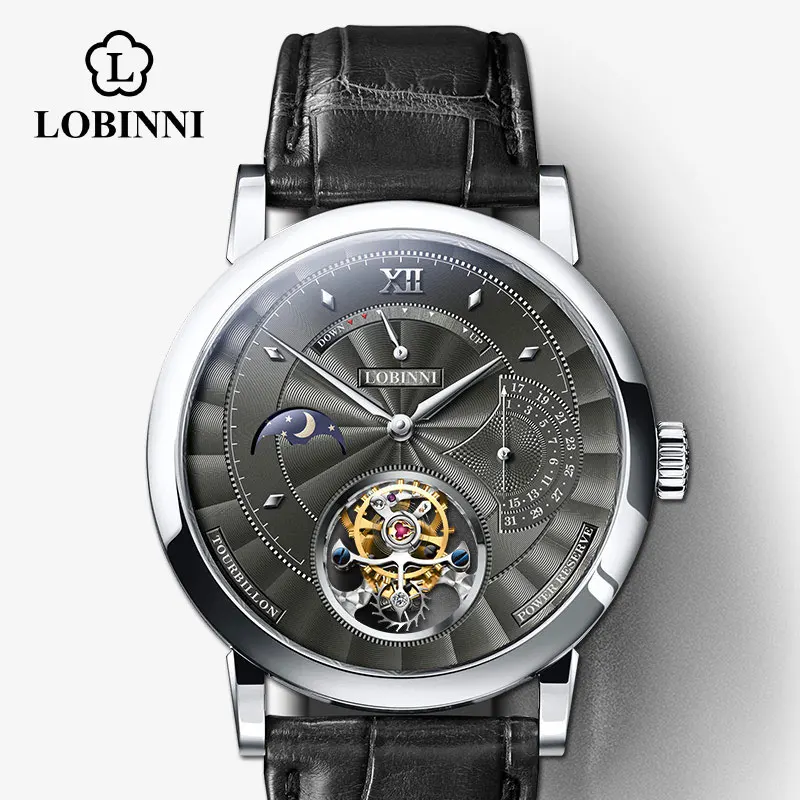 Acquistare Orologi da uomo | Lobinni Luxury Mechanical Watch Men Automatic  Self-Wind Wristwatch Stainless Steel Fashion Hollow Design Male Clock  Sapphire
