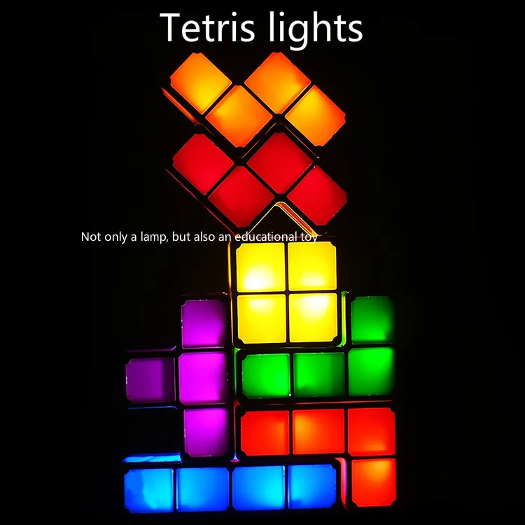 tetris constructible light lamp