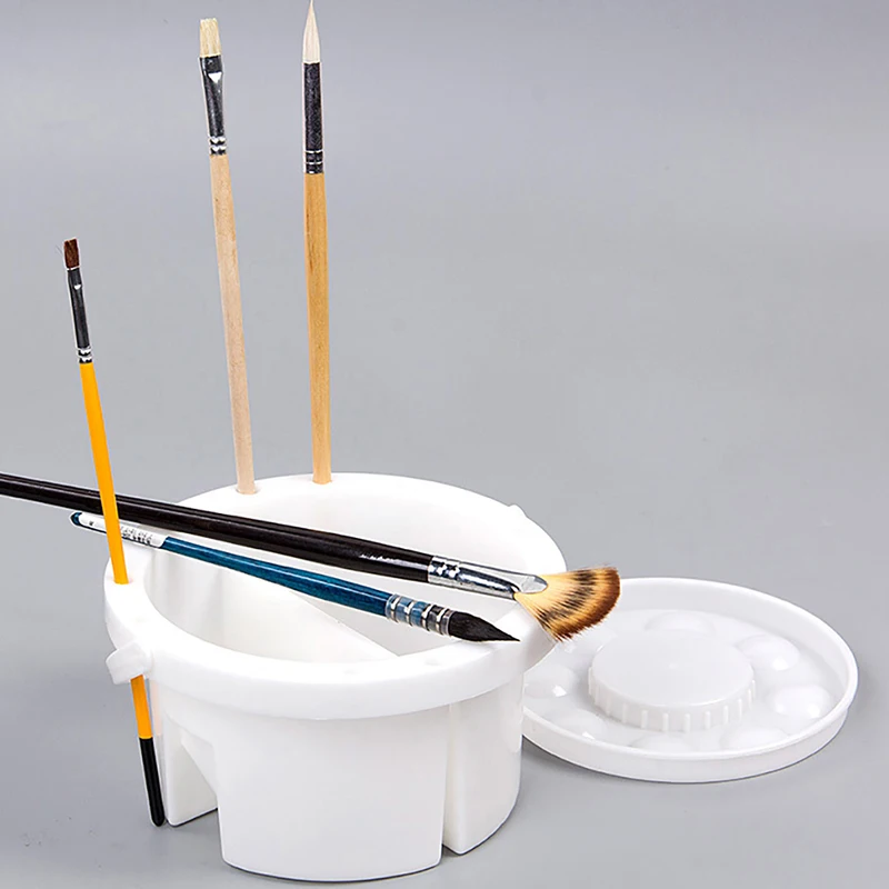 Oil Painting Brush Washing Bucket Wash Pen Barrel Stainless Steel