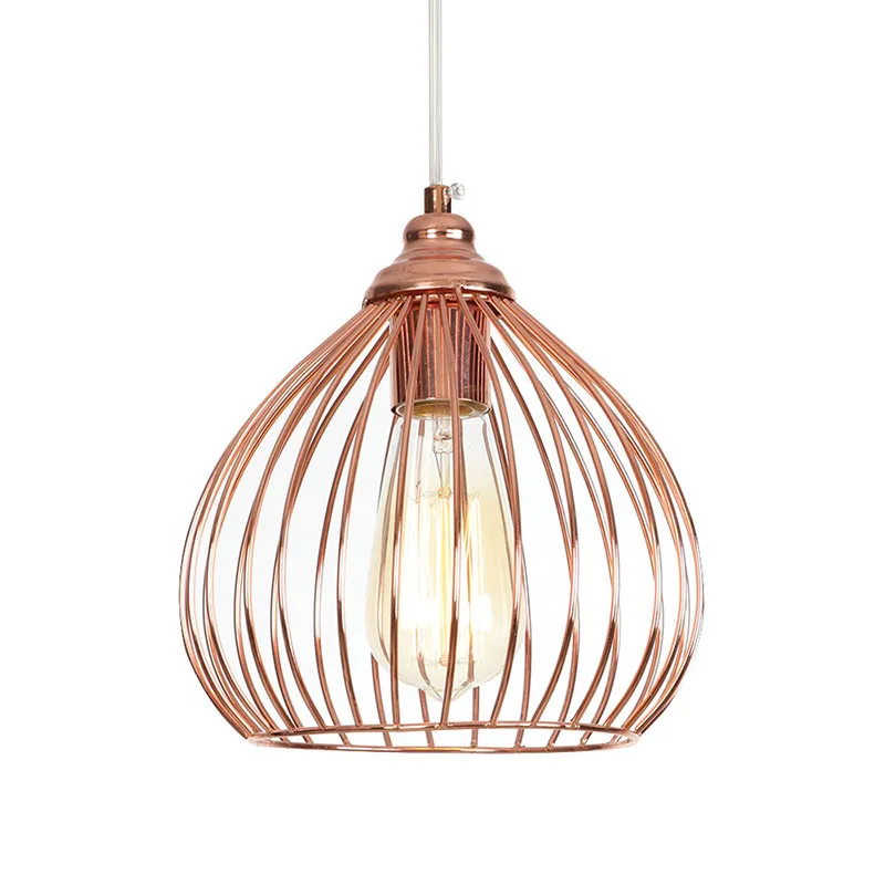 rose gold cage light shade