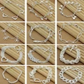 New 925 Sterling Silver Bracelet Four-Leaf Clover Heart Snake Bone Bracelet For Women Men Charm Jewelry Gift