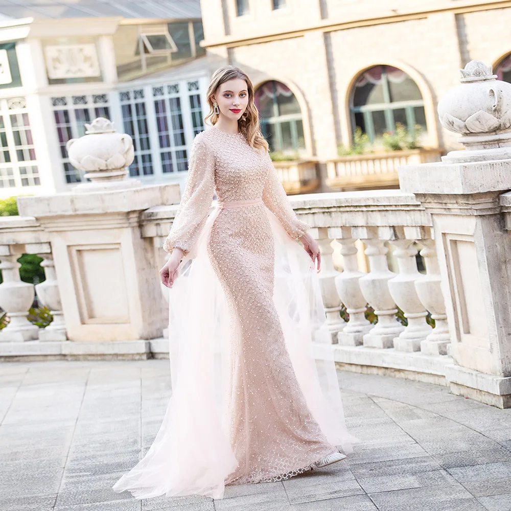 Beaded Formal Evening Gown Dubai Dress