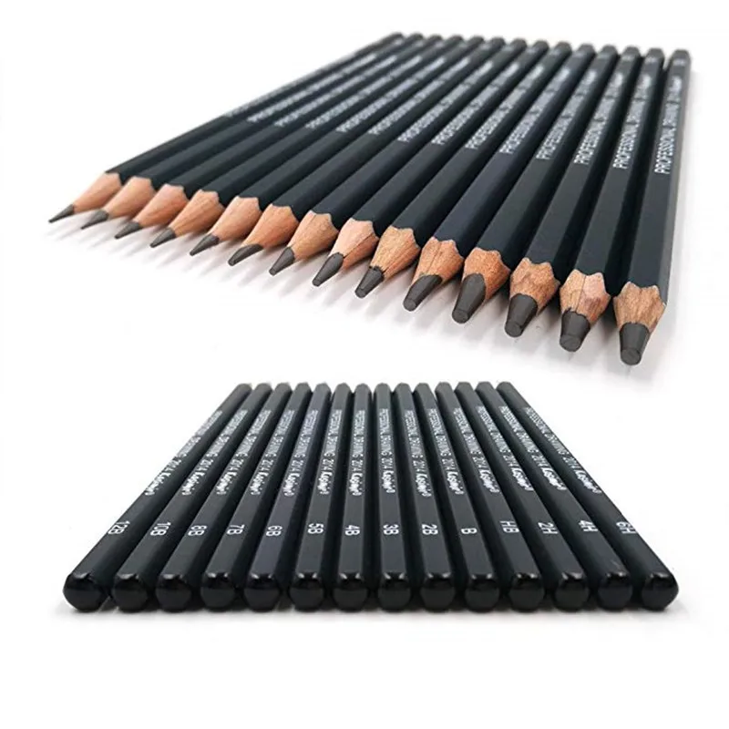 14Pcs/Set Professional Drawing Sketching Pencil Set, Art Pencils Graphite  Shading Pencils for Sketch Beginners & Pro Artists