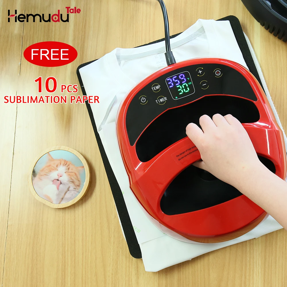 Mini Portable Heat Press Machine Sublimation Digital Transfer Printing Machine A3/A4 for T-shirts Transfer and Ironing HOME DIY