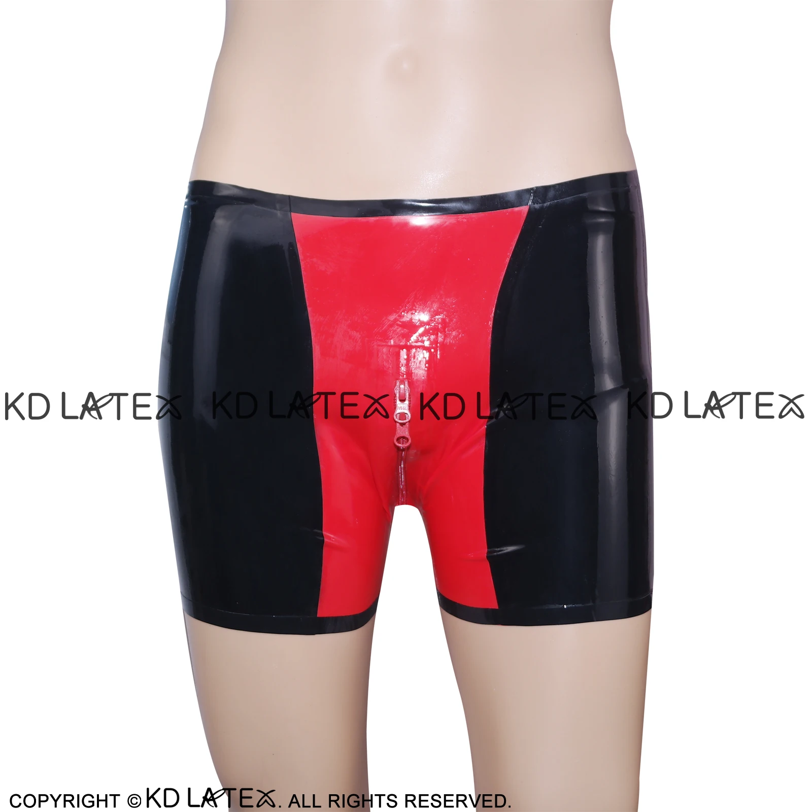 Latex Briefs With Stripes Holes Rubber Panties Shorts Boyshorts Underpants  Underwear Pants,brown With White,XXL