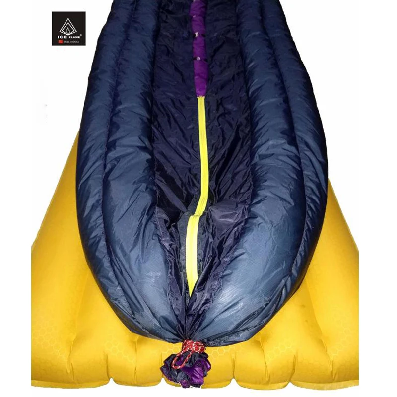 קנו קמפינג, טיולים, טרקים Ice Flame IF509 7D Summer Spring Autumn 90%  White Goose Down Sleeping Bag Sleeping Quilt Underquilt Hammock Backpack  Camping