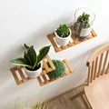 1/2/3PCS Bamboo Living Room Decoration Hanger Wall Hanging Flower Shelf Bedroom Wall Partition Storage Rack For Flowers Plants preview-5
