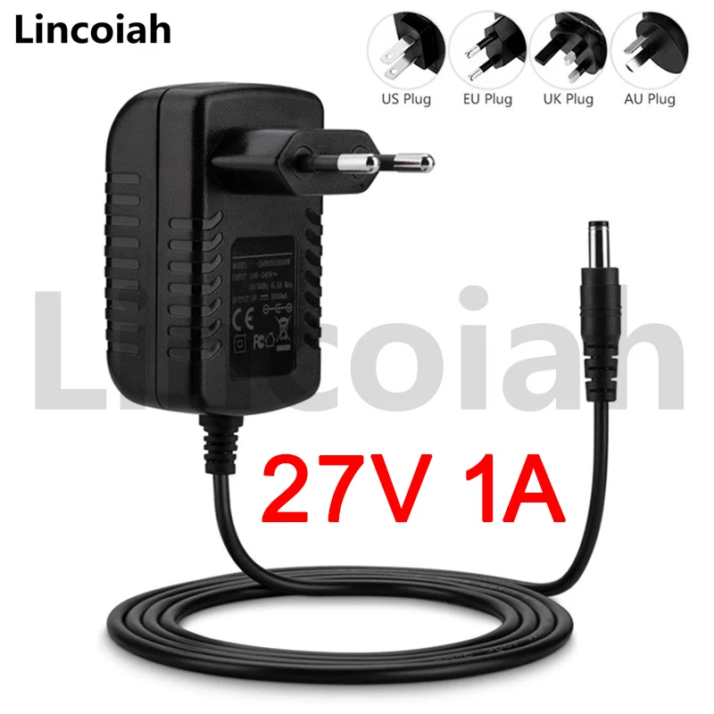 1PCS High quality DC 26.5V 1A Power Adapter Supply 27V 1A 0.5A For Electrolux EL2050 EL2050A EL2050B Ergorapido 2 In 1 Charger-animated-img