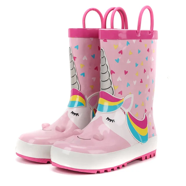 KushyShoo Rain Boots Kids Waterproof 