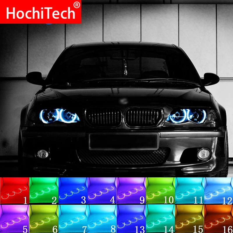 For BMW 3 5 7 Series E46 E39 E38 Colorful RGBW Cotton LED Angel Eyes  Revolving Dynamic Light Sequential Flowing with Turn Signal - AliExpress