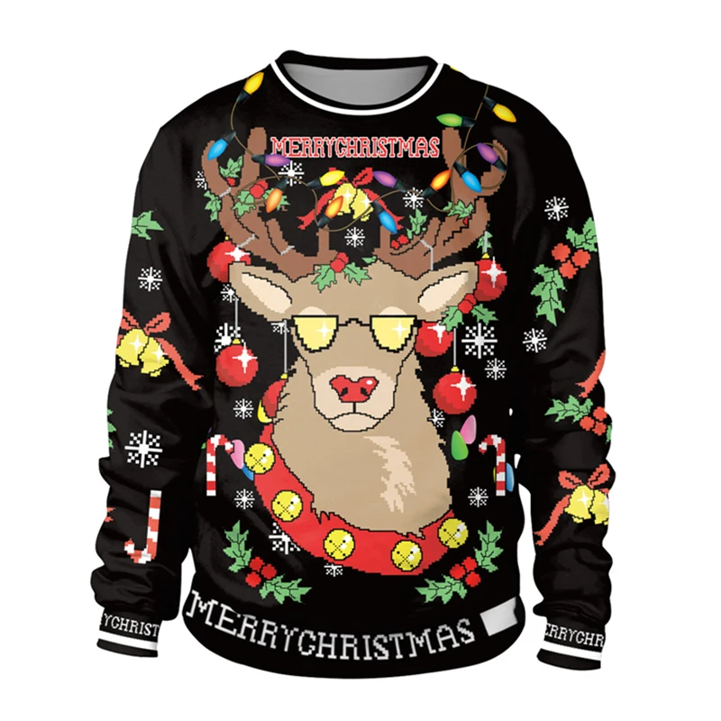 Ugly Christmas Sweater Santa Elf Funny 
