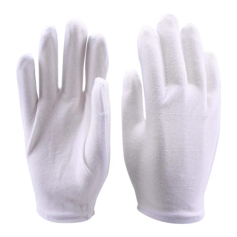 white full hand gloves