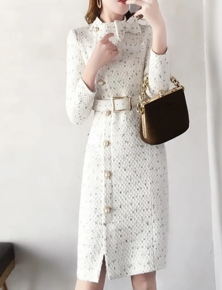 winter dress midi cotton luxury wrap 