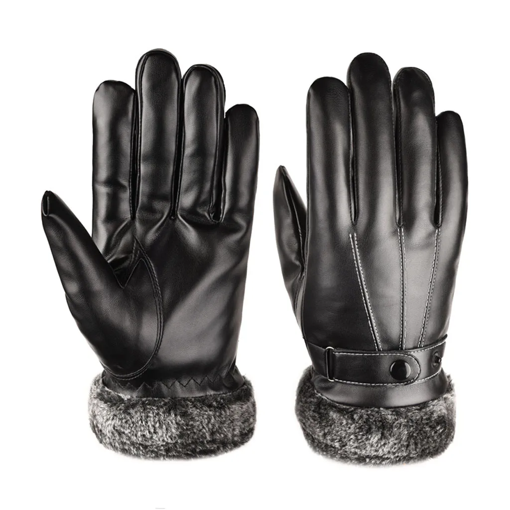 mens slim leather gloves