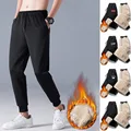 Jodimitty Thicken Sweatpants Winter Men's Plus Velvet Padded Trousers Slim Large Size Warm Pants Solid Trend Sports Jogges M-5XL preview-2