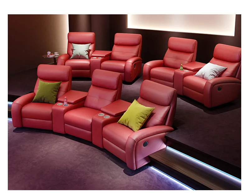 red recliner sofa