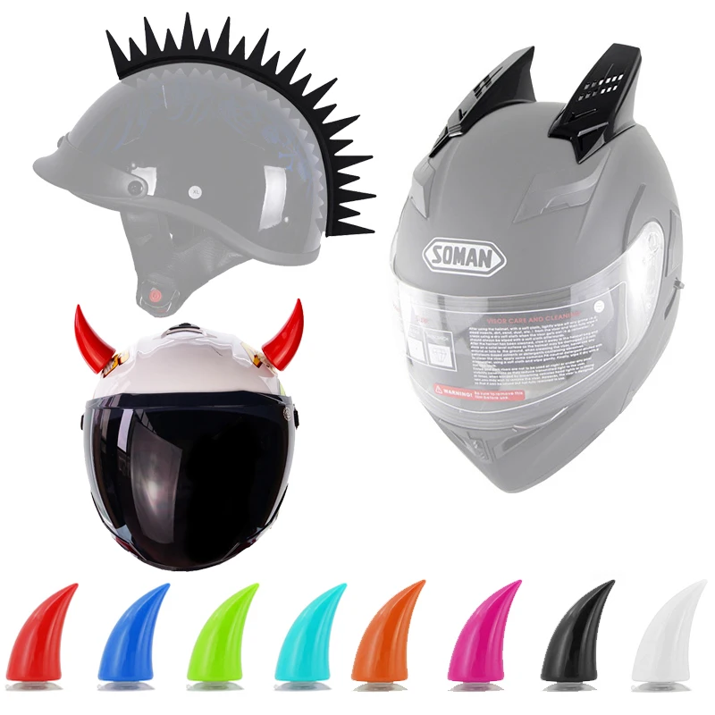 motorcycle helmet devil horns