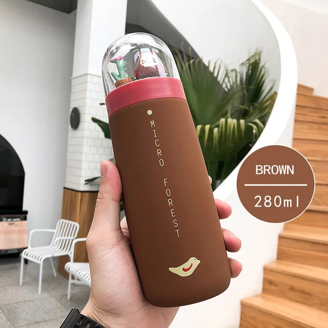 330/350/500ml Stainless Steel Mini Thermos Mug Cute Water Bottle For Girls  Travel Vacuum Flasks Thermal Bottle Coffee T…