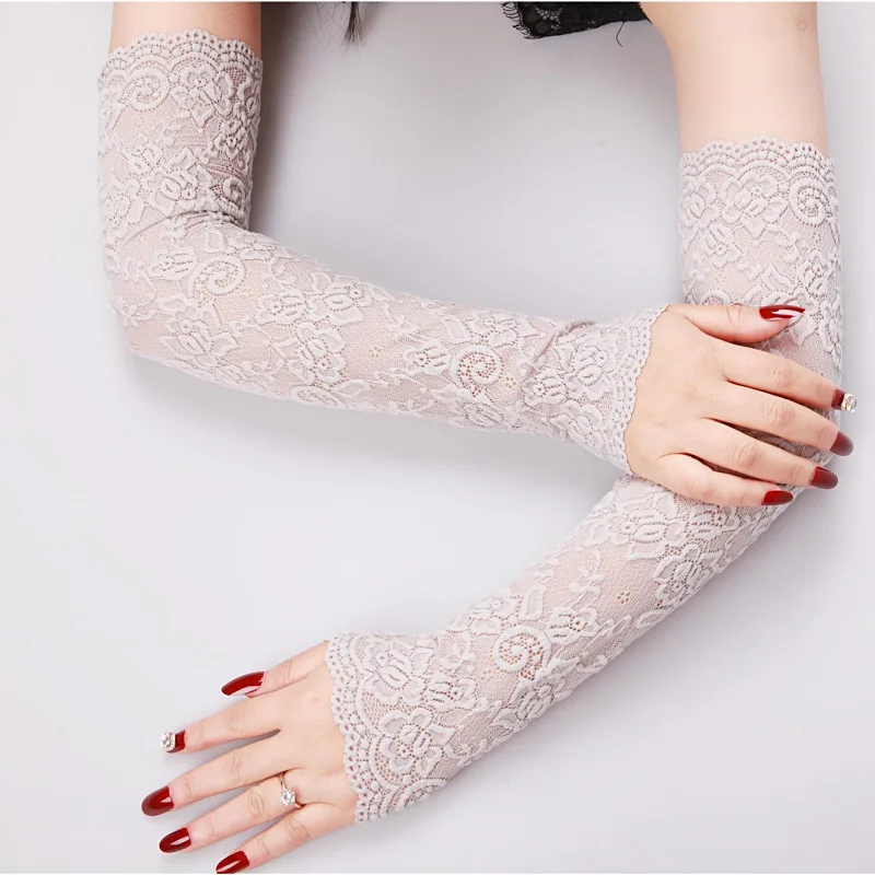 mesh sleeve gloves