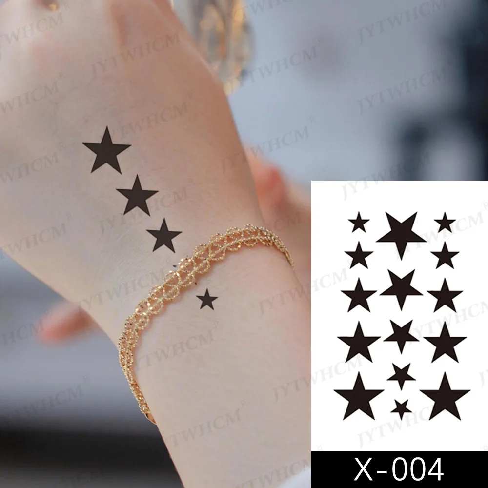 Αγορά Τατουάζ  Waterproof Temporary Tattoo Sticker Body Makeup Stars Music  Hand Small Tattoos Heartbeat Black Rose Flower Art Flash Fake Tattoo