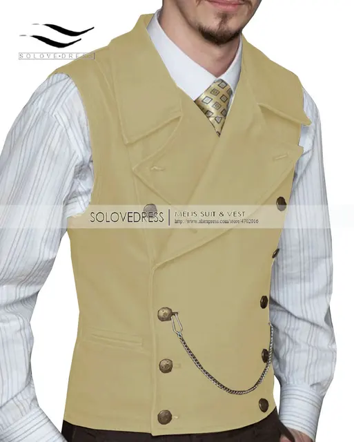 tan mens suit vest