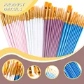 10 Pc Paint Brushes Watercolor Brush Set Art Glass Paintbrushes Black Handle Watercolor Acrylic Oil Brush Painting Art Supplies preview-1