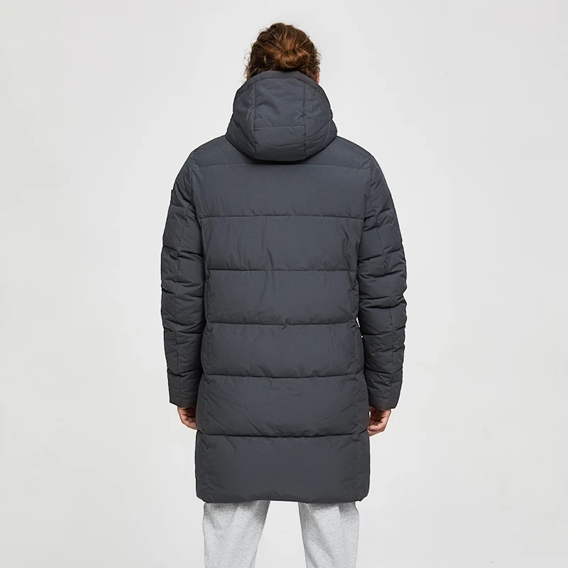 long puffer jacket grey