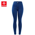 1894 Youaxon מותן גבוה ג'ינס נמתח נשים מותג כחול חדש סקיני ג'ינס ג'ינס לנשים מכנסי ג'ינס femme