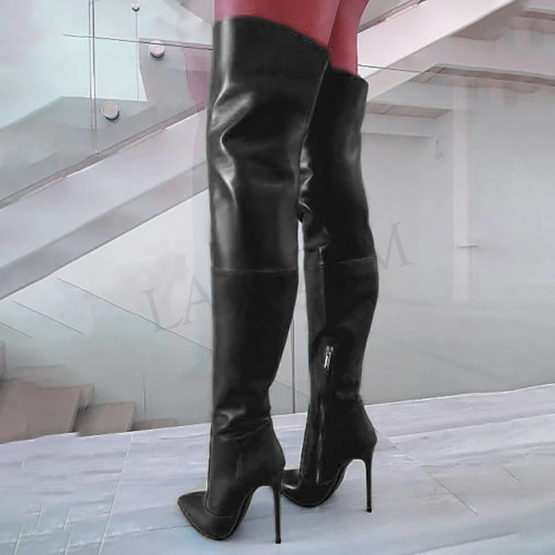 Thigh high boots stiletto heel Clearance