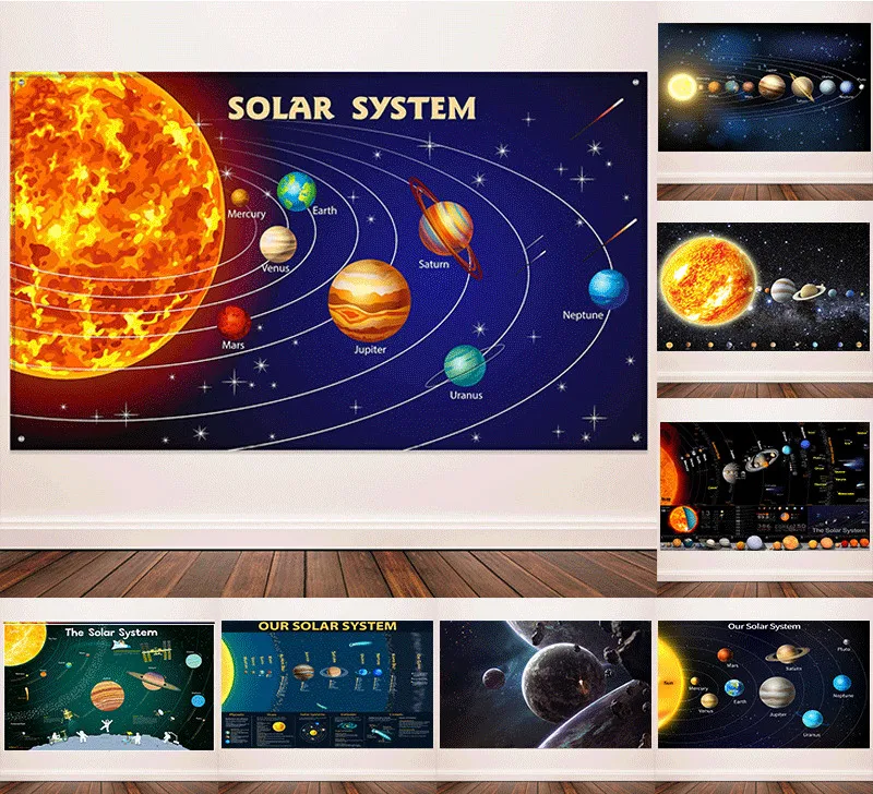 3 in 1 Model Of The Planets Of The Solar System Eight Planets DIY Assembled  Toy