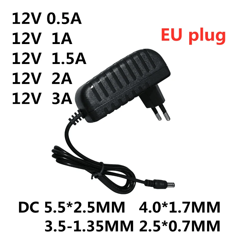 1PC AC 100-240V DC 12V 0.5A 1A 1.5A 2A 3A Converter power Adapter Charger Power Supply 12 V Volt for LED light strips EVD CCTV-animated-img