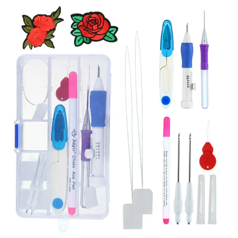 Practical Plastic Magic Embroidery Pen Set Hand Embroidery Pen