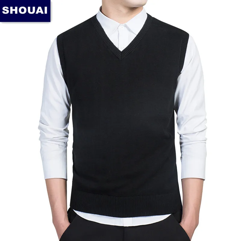 Men's vest sweater casual style wool 