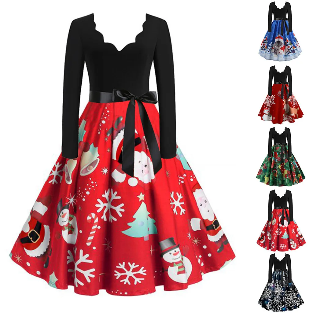 Fashion New Santa Christmas Dress Women 