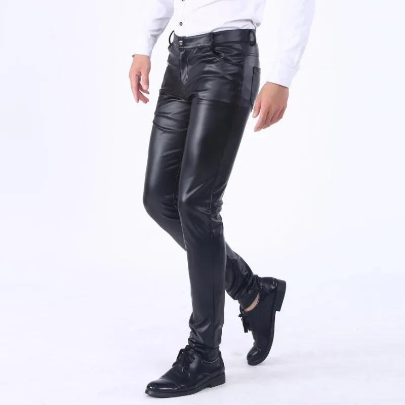 2022 New Brand Summer Men Leather Pants 
