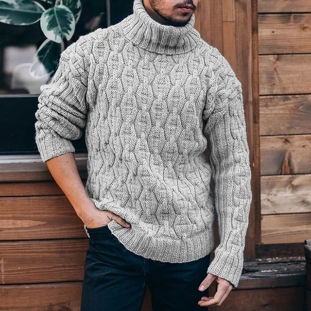 2020 Knitted Turtleneck Sweater Men 