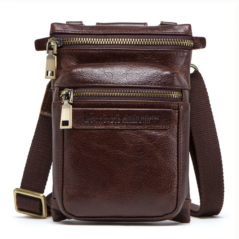 Phone Leather Men Shoulder Bag  Leather Crossbody Bags Men - Contact's  Genuine - Aliexpress