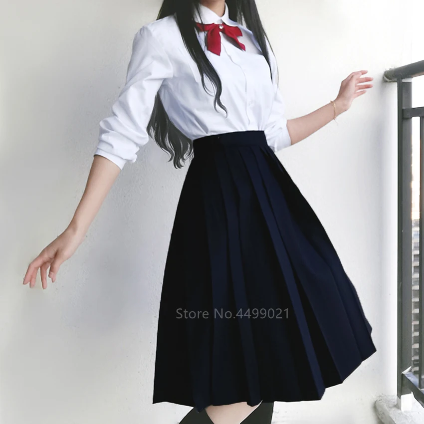 Waist Pleated Skirt Long JK Suit 