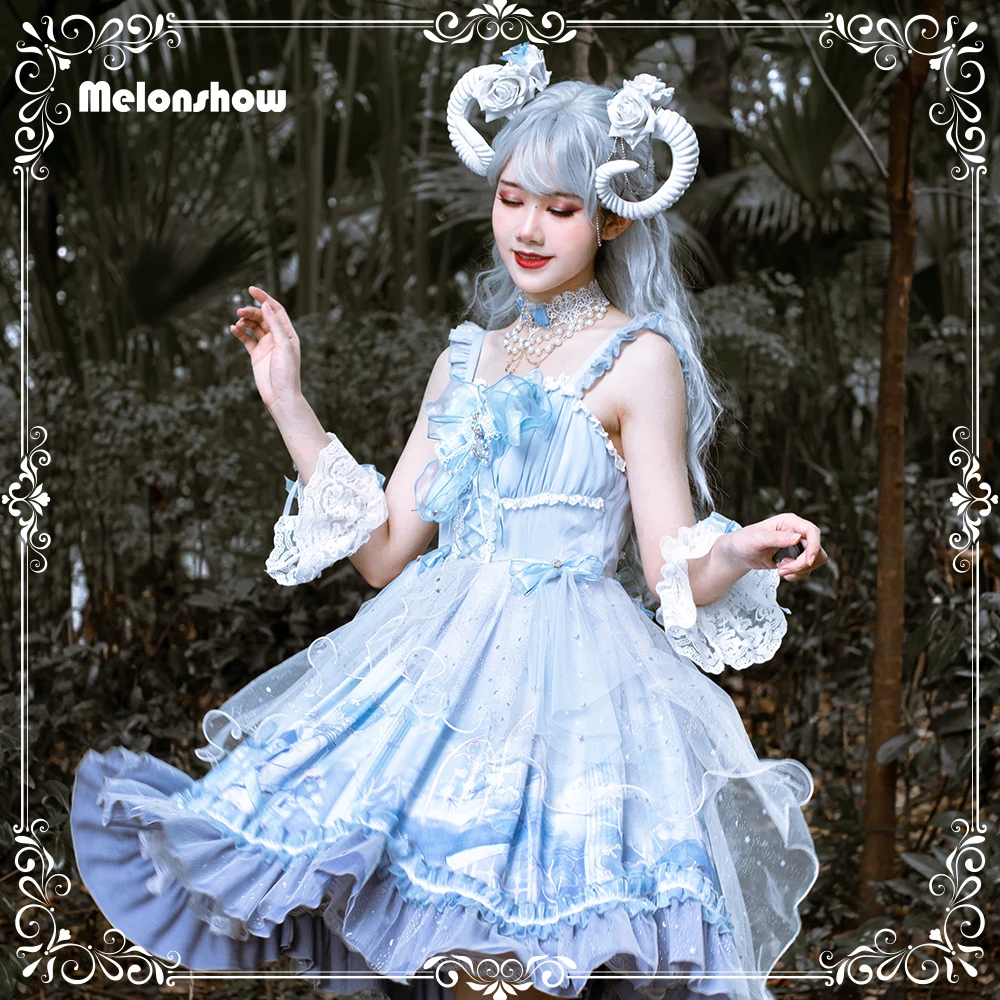 blue gothic lolita dress