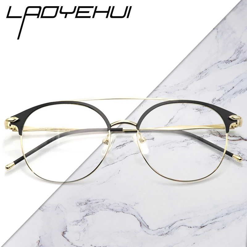 gold metal frame glasses