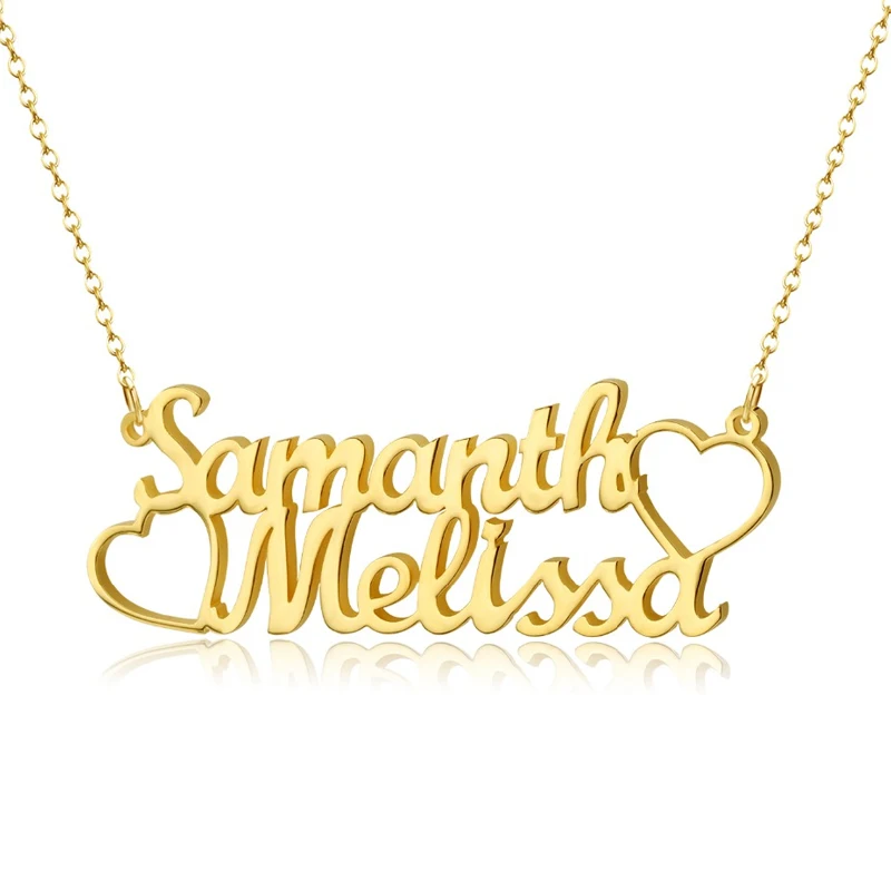 Personalized Double Name Necklace 