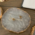 Personalized Agate Coasters Jewelry Plate Custom Nail Plate Acrylic Ring Holder Bridesmaid Gift Bachelorette Party Bridal Shower preview-2